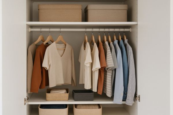 Como organizar roupas em guarda-roupas pequenos