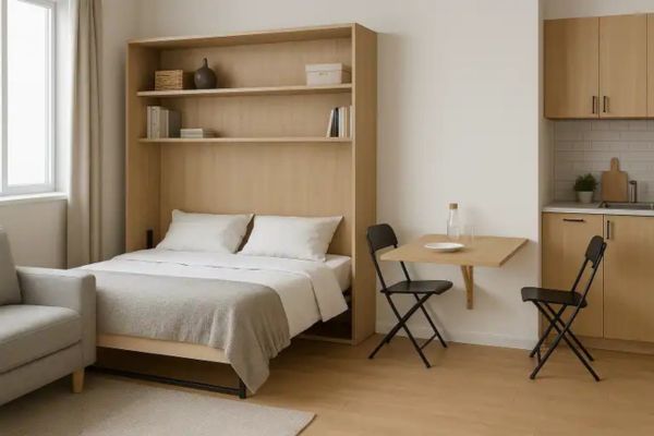 Móveis dobráveis: mesa, cama e cadeira que economizam espaço