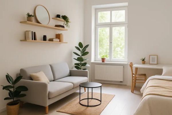 Para quem busca um design mais ousado, as prateleiras suspensas são ótimas opções