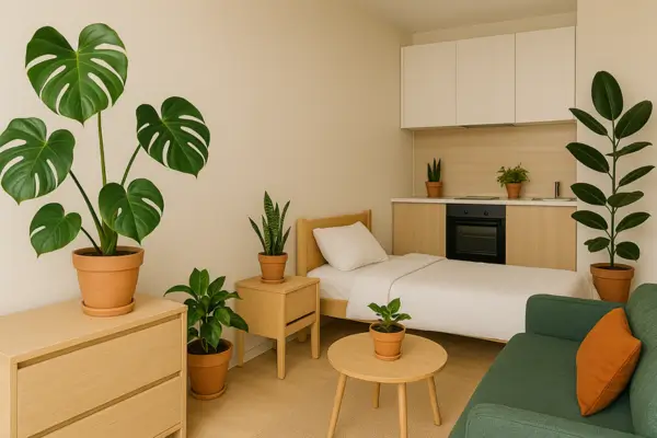 Plantas ideais para studios e micro-apartamentos