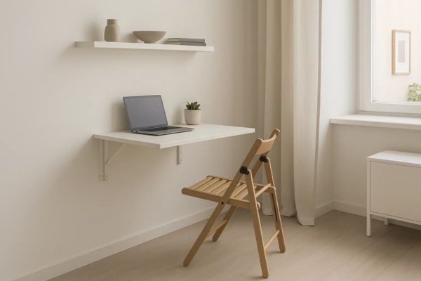 mesa dobrável em home office