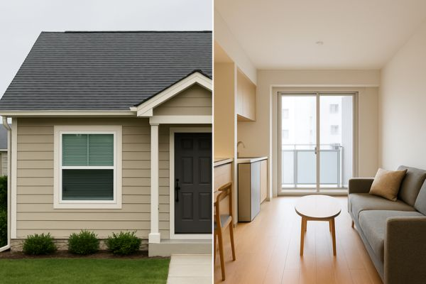Custos ocultos em imóveis compactos: comparação entre casa e apartamento