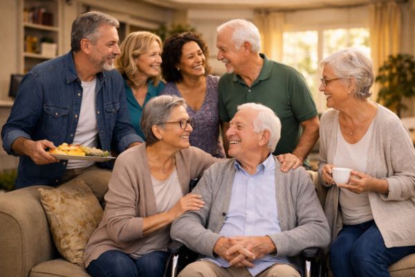 Rede de apoio entre adultos 50+ em rotina de cuidado familiar